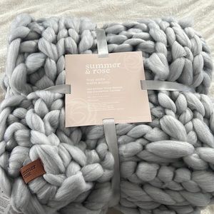 Summer & Rose Knitted Throw Blanket *NWT